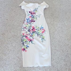 Ted Baker Scalloped Off Shoulder Dress Size 0